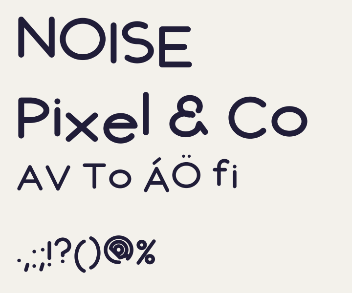 Sample words rendered from an exported font whose characters sit at staggered baseline heights.