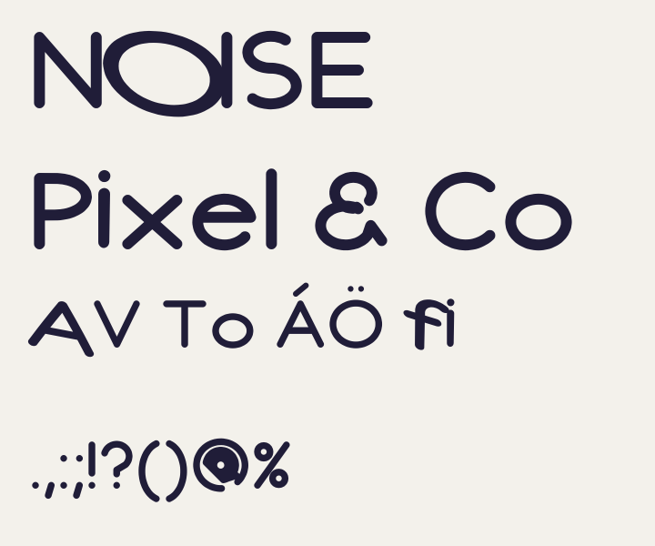 Sample words rendered from an exported font whose characters have been moved and corner warped.